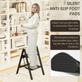 thumbnail image 2 of TOPTENG 2-Tier Foldable Aluminum Stepladder, Lightweight, Compact & Wide Design, 2 of 11