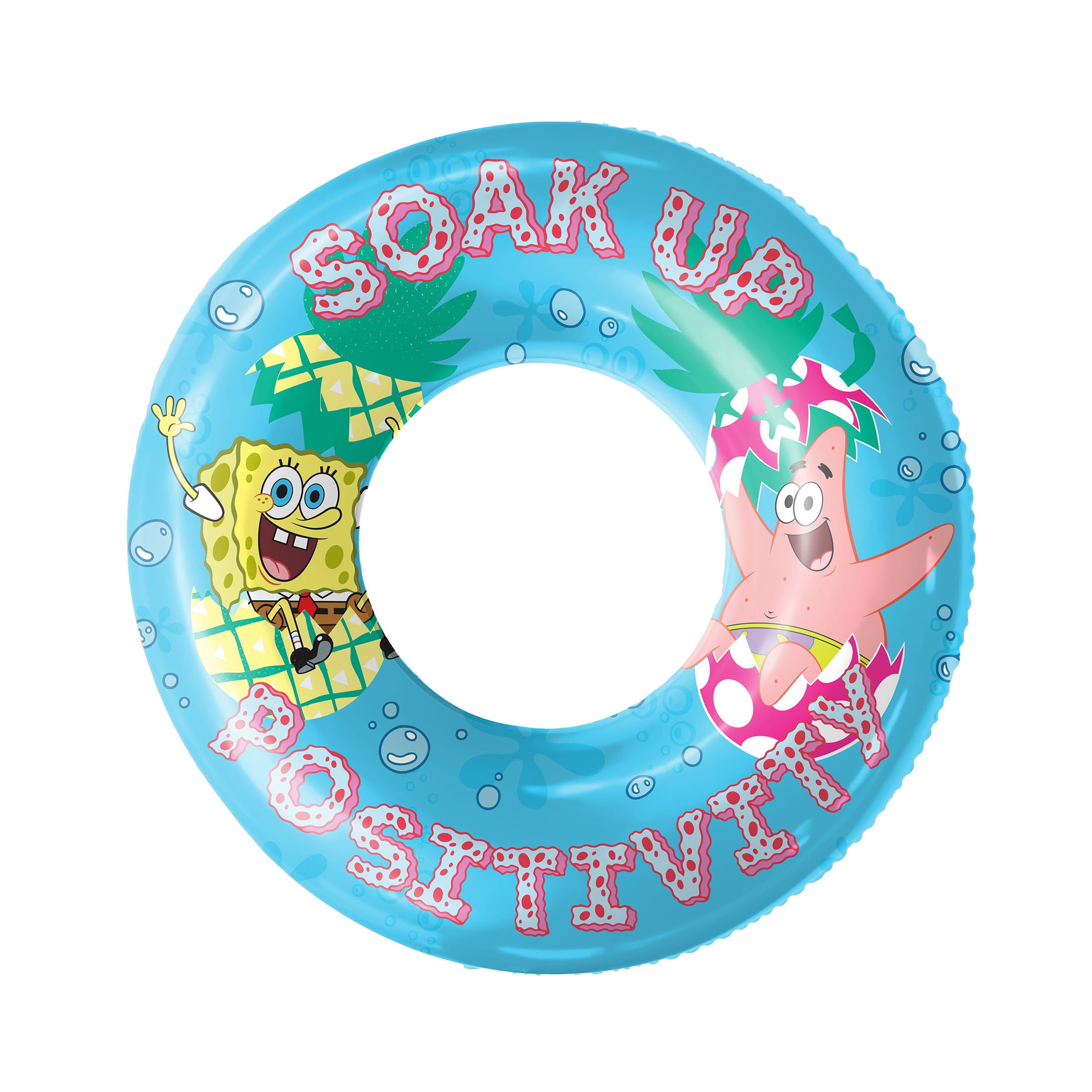 (2 pack) SpongeBob SquarePants 40" Inflatable Pool Ring Float for Summer Water Fun, Ages 8 to Adult