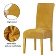 thumbnail image 2 of Velvet Dining Chair Covers,Set of 2/4/6 Stretch Chair Slipcovers Universal Removable Washable Anti-Dust Soft Super Fit Chair Protector for Hotel Wedding Banquet Party-4 Pcs-I, 2 of 8
