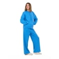 thumbnail image 3 of Forever 21 Women's Bright Blue Athleisure Hoodie Sweatshirt, Oversized Fit for Cozy Everyday Layering, L, 3 of 6