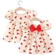 thumbnail image 3 of LYMAYTER Girls Infant Princess Dresses Summer Short Sleeve Tutu Skirt Baby Cute Bowknot Dress for 6 Months - 3 Years, 3 of 10