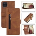 thumbnail image 5 of Allytech Magnetic Clasp Wallet Case Fit For Samsung Galaxy A22 4G 6.4 inch Leather Wallet Case Flip Card Slots Kickstand Folio Phone Cover For Samsung Galaxy A22 4G,Brown, 5 of 5