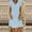 *A-Light Blue, variant on U Women's Linen Blend Short Sleeve V Neck Loose Fit Dress ,Solid Color Casual Summer Midi Dress Green^,Womens Plus XXL