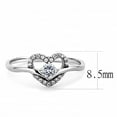 thumbnail image 3 of Rings for Women Silver 316L Stainless Steel DA106 - AAA Grade Cubic Zirconia in Clear, 3 of 6