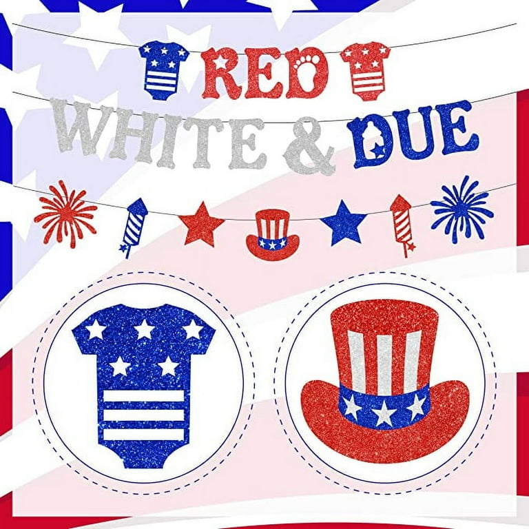 Red white and blue baby best sale shower decorations