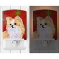 thumbnail image 2 of Caroline's Treasures SS4680CNL Chihuahua Red and Green Snowflakes Holiday Christmas Ceramic Night Light, 6x4x3",, 2 of 2