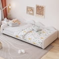 thumbnail image 3 of LEGAHOME Twin Size Upholstered Daybed, Modern Sherpa Fabric Sofa Bed with Cloud-Shaped Backrest and Heavy Duty Wooden Slats, Daybed Frame No Box Spring Needed, White, 3 of 10