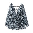 thumbnail image 5 of HH TRAF Vestido corto femenino elegante de verano de gasa con aberturas y lazo con cordones, vestido elegante de manga larga para vacaciones en la playa para mujer, 5 of 5