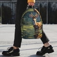 thumbnail image 2 of Disketp Peaceful Deer Lily Pond Mochila Escolar de 15 Pulgadas, Mochila Ligera para Estudiantes, Viajes y Trabajo, Cómoda y Resistente para el Uso Diario, 2 of 6
