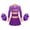 Purple, variant on YONGHS Kids Girls Rhinestone Long Sleeve Cheerleading Dance Dress and Pom Pom for Halloween Party Black&Hot Pink 6
