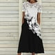 thumbnail image 2 of Vestido de manga corta de moda sexy con hombros descubiertos y cuello redondo estampado para mujer Fridja bnh1982, 2 of 8