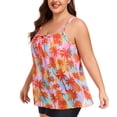 thumbnail image 5 of Ocean Blues Women's Plus Size Mesh Tankini Top Blouson Tankini Bathing Suit Top Loose Fit Swimsuit for Woman Size L, 5 of 6