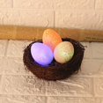 thumbnail image 1 of Fiudx Ofertas Del Día Decoración De Pascua Led Luminosa Agrietada Eg G Paja Tejida De Ratán Pequeña, 1 of 4