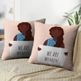 thumbnail image 4 of LALILO Throw Pillow Covers Cartoon Character Smiling Afro American Young Cushion Cover 18" x 18", 2 Pack, 4 of 6