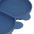 thumbnail image 4 of Baby Divided Dinner Plate Cartoon Shaped Soft Silicone Suction Eating Plate Set with Spoon Fork Cup Blue, 4 of 4