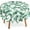 Eucalyptus Leaves Green Botanical, variant on Boho Round Table Cloth 60 Inch,Vintage Mandela Flowers Tablecloth Waterproof Stain Resistance Wrinkle Polyester Circle Table Cover for Home Kitchen Dining Party Camping Pinic Decor