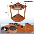 thumbnail image 3 of GSE Games & Sports Expert Corner-Style Floor Stand Billiard Pool Cue Racks with Score Counters. Holds 8 Pool Cue Sticks, 2 Pool Ball Racks, 16 Pool Balls - Oak, 3 of 8