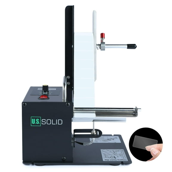 U.S. Solid Automatic Label Dispenser Machine w/Counter Fibre Optic Sensor Speed Adjustable - Clear and Opaque Labels - Width 10-115MM Length 8-130MM