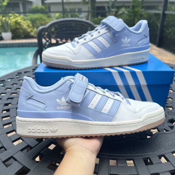Ad-id-as Forum Low White Blue Dawn Men's Athletic Shoes GY0003 Size 11