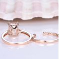 thumbnail image 5 of HeartsAndYou 2.09ct Natural Peach Morganite Bridal Set Ring 14k SOLID Rose Gold Valentine, 5 of 9