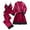 Hot Pink, variant on Rotm 3PC Silk Pjs for Women Womens Pajamas Set, Soft Silk Satin Sleepwear Lace Trim Nightdress Pj Set, Comfy Home Lounge Hot Pink,S