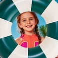 thumbnail image 5 of Green Striped Pool Ring, Classic Inflatable Inner Tube, Floats, Water Toys for Summer Pool Parties, 5 of 6