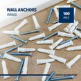 thumbnail image 2 of Anclajes de pared HangDone acanalados #8 - #10 de 2,54 cm con tornillos, paquete de 100, 2 of 6