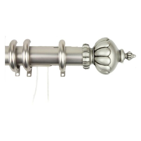 Rod Desyne Decorative Traverse With Rings Imperial Finial Rod Desyne Decorative Traverse With Rings Imperial Finial