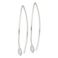 thumbnail image 2 of Primal Silver Sterling Silver Oval Cubic Zirconia Threader Earrings, 2 of 4