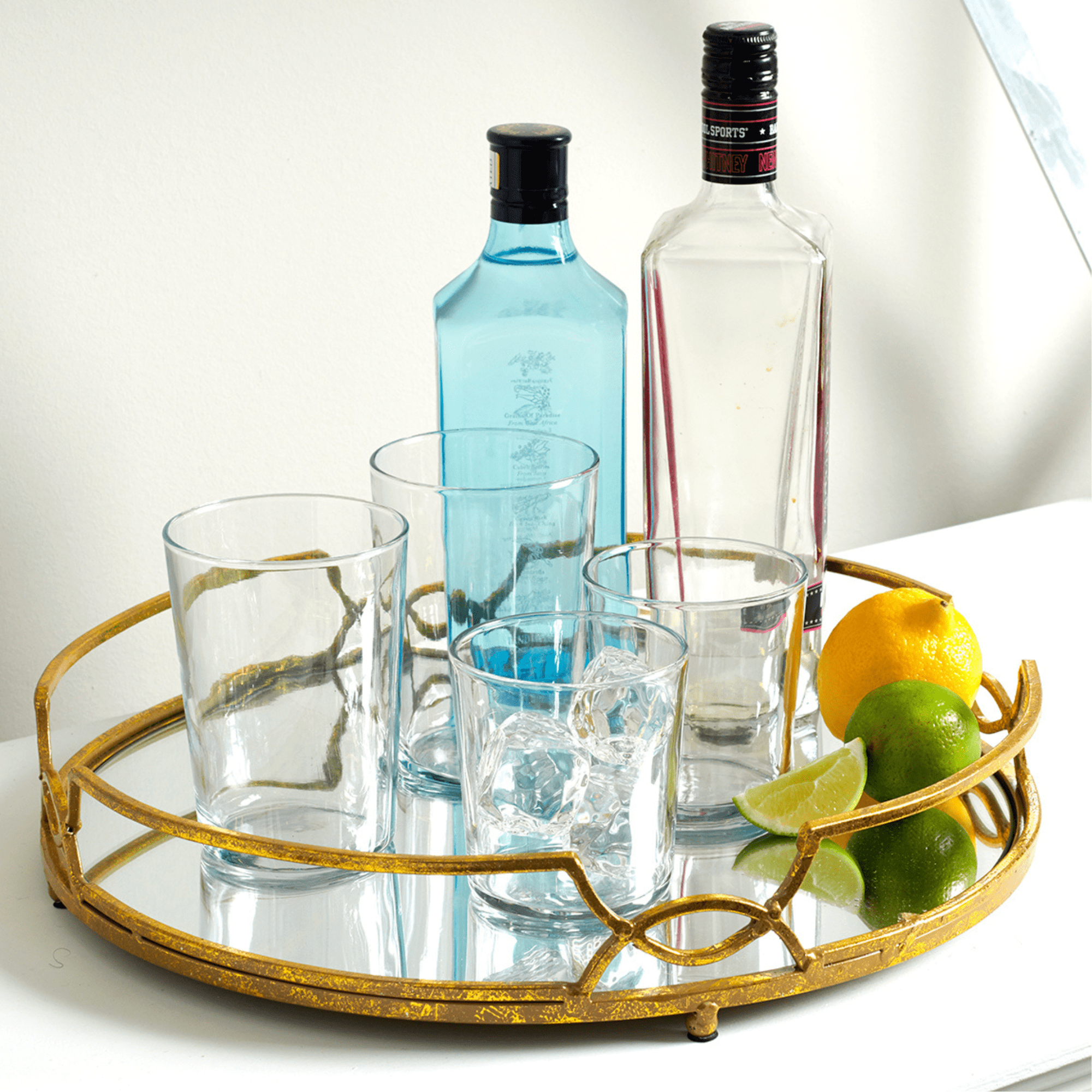 (4 pack) Mainstays Arabella Drinking Glass, 16 oz Clear Tumbler