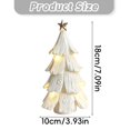 thumbnail image 3 of Vintage Lighted Christmas Tree Figurine with Warm LED Glow for Tabletop Holiday Decor, 3 of 8
