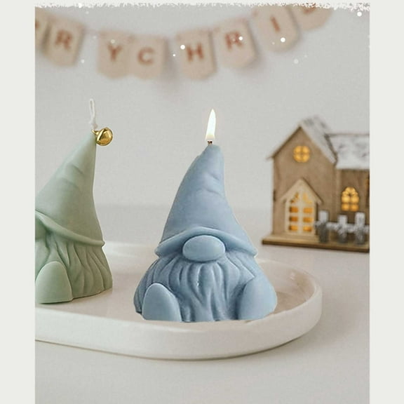 AuroraX Christmas Scented Candles Gnome-Sculpted Soy Wax Tealight Candles for Stress Relief,Party Birthday Christmas Tree Topper Supplies