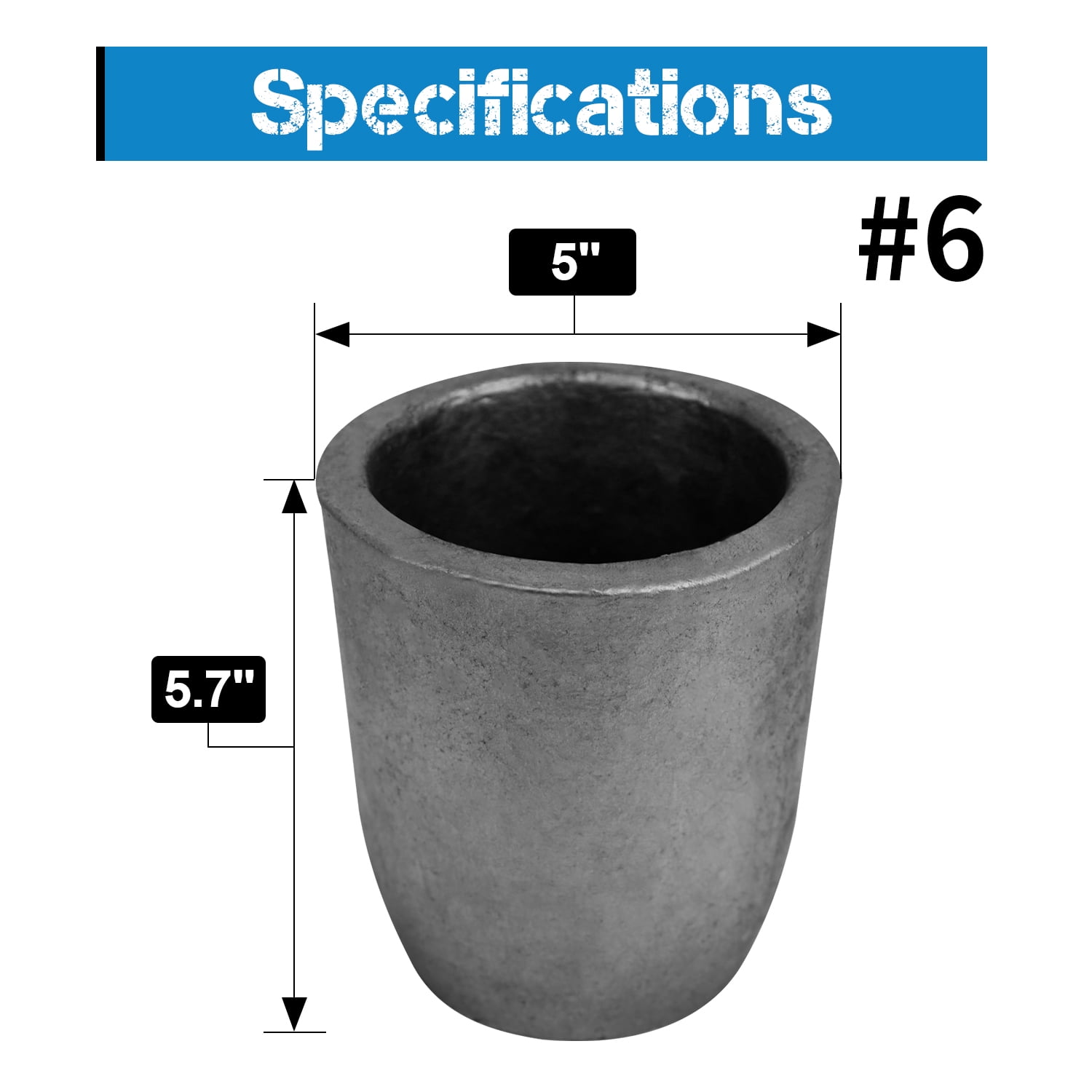 6Oz Graphite Crucible Cup Furnace Refining Melting Gold Silver Tools  58x21mm From Baixiangguo, $34.83