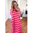thumbnail image 6 of ZhiHiMeRi Casual Striped Maxi Dress for Women – Relaxed Summer T-Shirt Fit XL, 6 of 7
