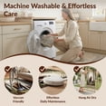 thumbnail image 5 of Design&I 2'x3' Washable Throw Rug Low Profile Daily Traffic Ready Accent Cabin Sunset Wildlife Forest Motif Woodland Bathroom Medieval for Hallway, Laundry Room, 5 of 7