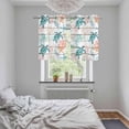 thumbnail image 6 of 2 Panels Kitchen Tier Curtains 39 Inch Length, Teal Red Coastal Grommets Window Treatment Curtain, Beach Nautical Sea Turtle Coral Starfish Vintage Thermal Curtains Drapes for Living Room/Bathroom, 6 of 9