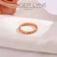 thumbnail image 2 of Celesta Eternity Rings for Women Stackable Wedding Bands CZ 2mm Sterling Silver Ginger Lyne, 2 of 6