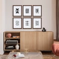 thumbnail image 6 of Kate and Laurel Calder Modern Framed Abstract Art Prints, Set of 6, Walnut Brown, Mid-Century Wall Decor for Display, 6 of 8