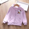 thumbnail image 3 of Hello Kitty nuevos productos ropa para niños más chaqueta de moda de terciopelo niñas camisa con capucha de algodón puro con cremallera Tops para niños, 3 of 4
