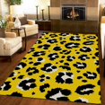 thumbnail image 3 of Cartoon Cute Black White Leopard Print Kids Rug, Fashion Yellow Indoor Area Rugs, Non-Slip Absorbent Low Pile Washable Sofa Carpet For Living Room Bedroom Kitchen Entryway Hallway 4x5ft, 3 of 6