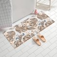 thumbnail image 2 of Orange Paisley Pattern Bathroom Rugs Mat,Non Slip Microfiber Bathroom Rug,Rubber Backing,Soft Bathroom Mats for Bathroom Floor,Tub and Shower,60x24in(150x60cm), 2 of 5