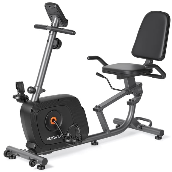 Naipo Recumbent Exercise Bike Stationary Bike 300LBS Weight Capacity Indoor Exercise Bike for Seniors with 16 Levels Magnetic Resistance with LCD Monitor Heart Rate Handle for Home