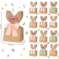thumbnail image 4 of Boho Bunny Easter Goodie Bags Set, 12/24/36 Pcs Easter Bunny Goodie Bags, Rabbits Treat Bags With Ribbon, For School, Church, Office Parties (36PCS), 4 of 6