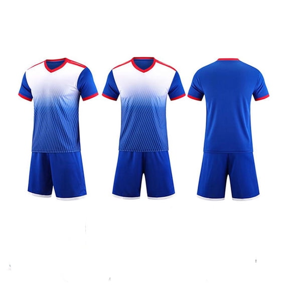 Amidoa Boys Athletic Shorts Set 2 Piece Quick-dry Performance T-Shirt and Active Shorts Outfit,Blue Size 6