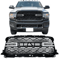 thumbnail image 2 of Ikon Motorsports Compatible with 19-23 Dodge Ram 2500 3500 Front Upper Grille W/ LED - Gloss Black, 2 of 7