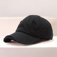 thumbnail image 3 of Eoperou Sunscreen Extended Brim Adjustable Bucket Baseball Cap Distressed Ripped Hole Unisex Snapback Hat Fashion Accessories, 3 of 8