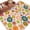 Yellow, variant on Round Rug 5Ft Washable Non-Slip, Bohemia Floral Circle Area Rugs for Living Room Bedroom, Vintage Orange Pink Flowers Boho Style Beige Indoor Floor Mats Carpet Runner for Home Decor Aesthetic