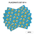 thumbnail image 3 of Placemats Set of 4 / 6, Beer3 Placemats for Dining Table Indoor/Outdoors Heat Resistant Washable Placemats 18" x 12", 3 of 8