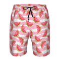 thumbnail image 3 of Logiee Sweet Watermelon Print Mens Swim Trunks Quick Dry Board Shorts,Breathable Hawaii Beach Shorts Swimwear Bathing Suits-Small, 3 of 6