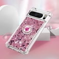 thumbnail image 5 of Funda para Google Pixel 8 Pro 5G con Brillo Líquido Flotante, Purpurina, Parachoques y Anillo Giratorio Soporte, 5 of 5